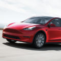 2021 Red Tesla Model Y Exterior